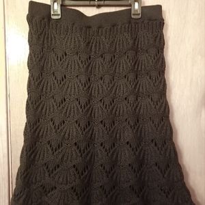 Beautiful Vivienne Tam black knit skirt, large, NWT